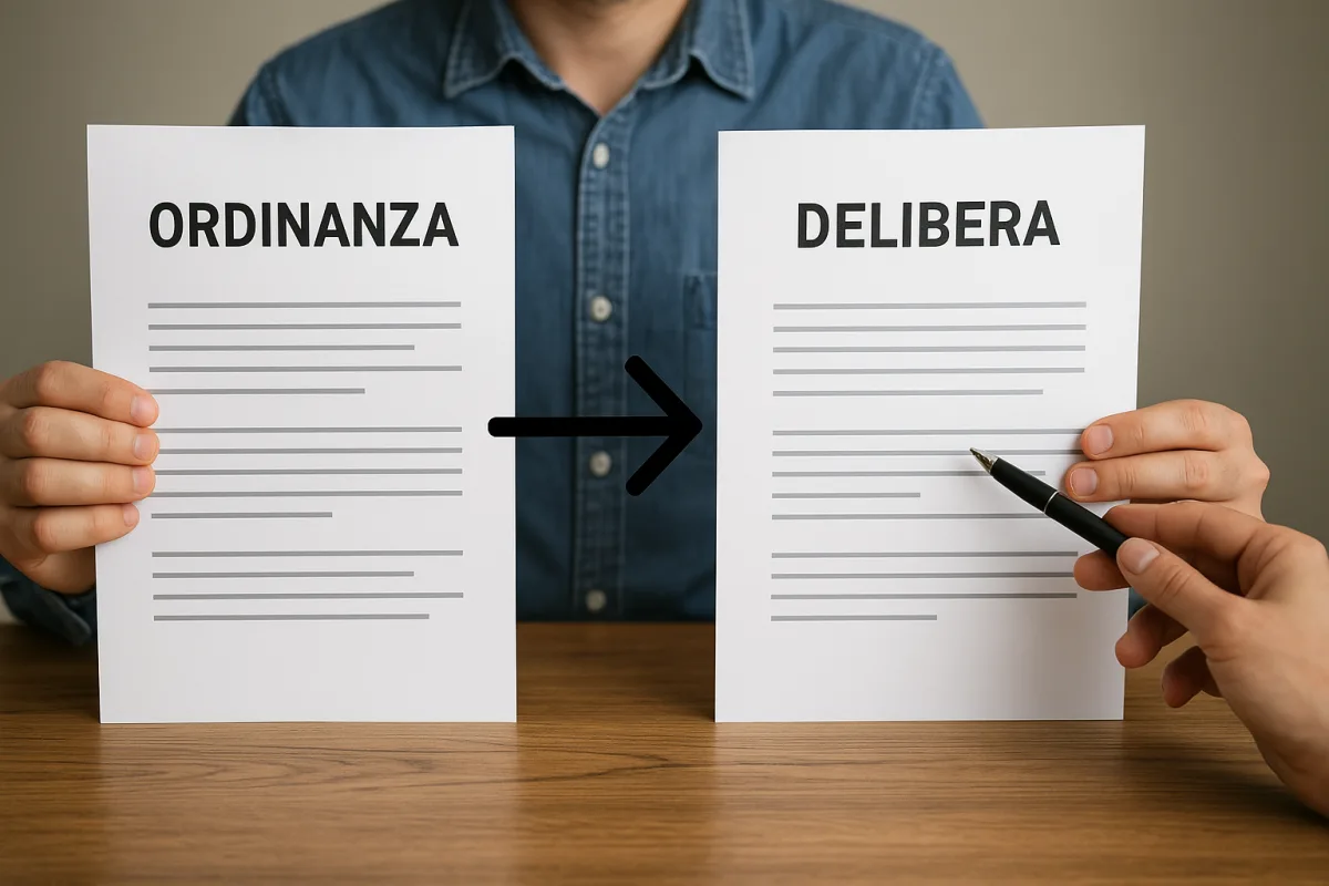 Differenza tra ordinanza e delibera: chiarimento semplice per cittadini informati